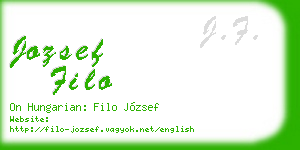 jozsef filo business card